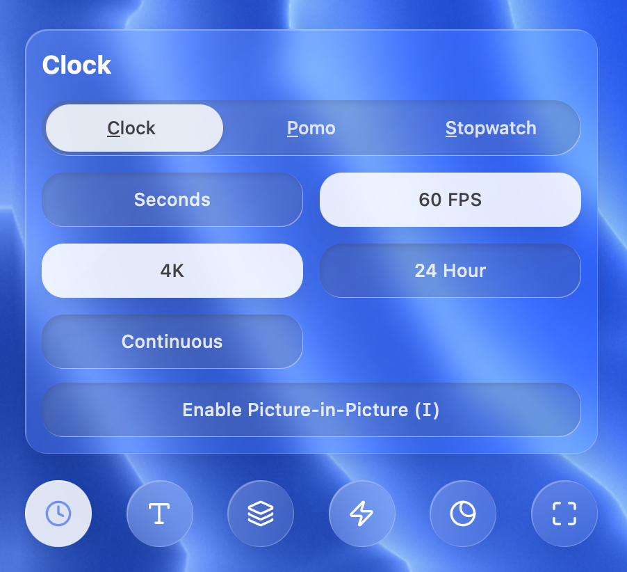 Performance settings